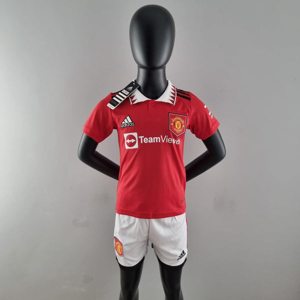 Conjunto Infantil Manchester United 2022/23 - Home - ResPeita Sports 
